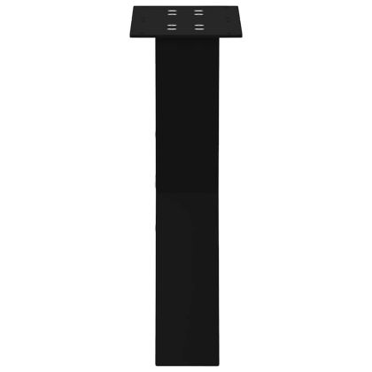 Крака за масичка за кафе, X-образни, 2 бр., черни, 38 x (42-43) см, стомана