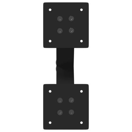 Крака за масичка за кафе, X-образни, 2 бр., черни, 28 x (42-43) см, стомана