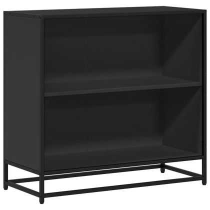 Шкаф за книги Черен 80,5x35x76 cm Инженерна дървесина