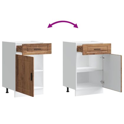 Кухненски шкаф Porto, старо дърво, инженерно дърво