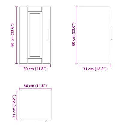 Кухненски стенен шкаф Porto, кафяв дъб, инженерно дърво