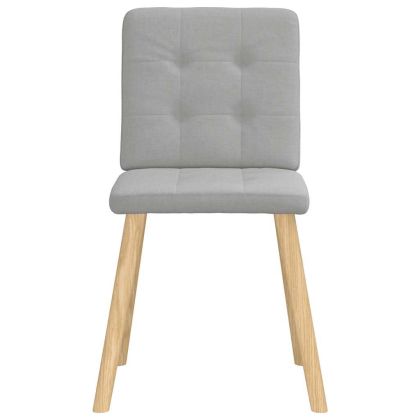 Трапезни столове, 6 бр, облачно сиви, текстил