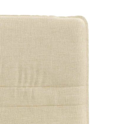 Трапезни столове, 4 бр, кремави, текстил