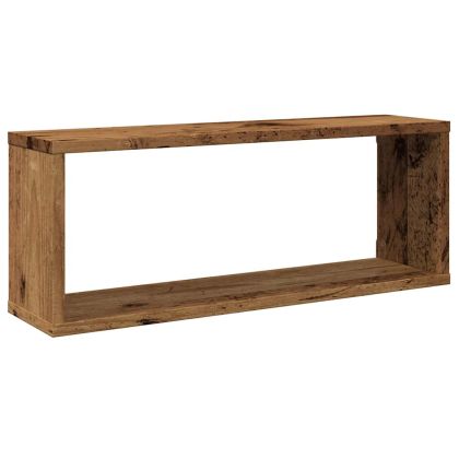 Wall Cube Shelves 4 бр. старо дърво 60x15x23 cm