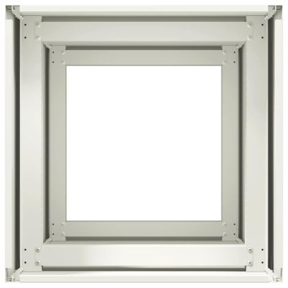 Кашпа, бяла, 40x40x80 см, студеновалцувана стомана