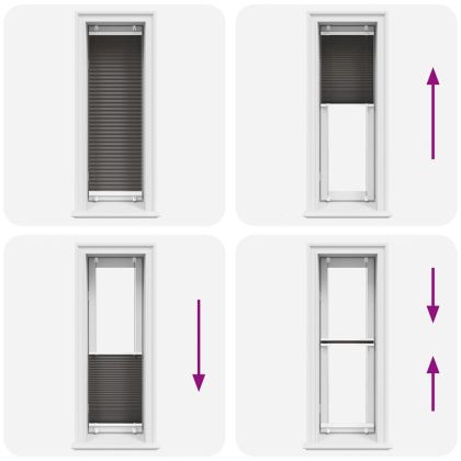 Плисирана щора черна 50x100 cm Ширина на плата 49,4 cm