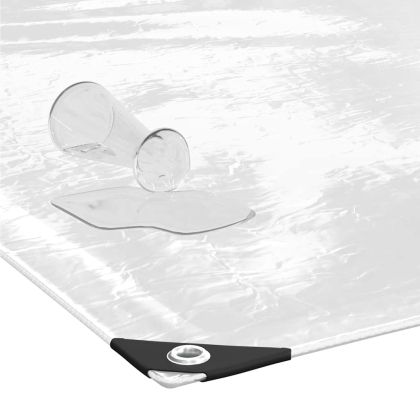 Прозрачен брезент с капси 5x12 m PVC