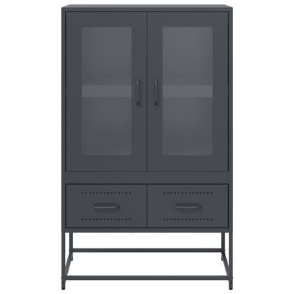 Висок шкаф, антрацит, 68x39x111,5 см, стомана