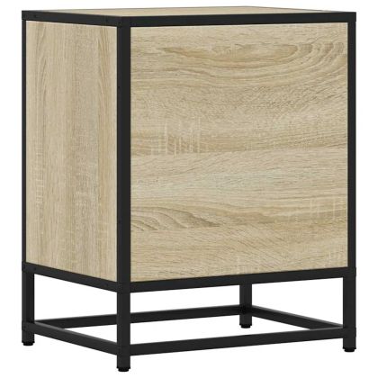 Нощно шкафче Сонома дъб 40x31x50cm Изработена дървесина и метал