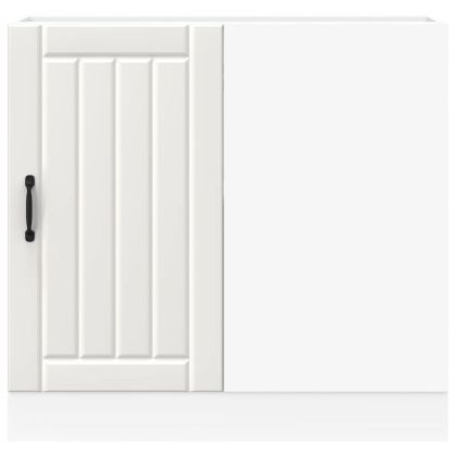 Долен кухненски шкаф, Lucca, бял, инженерно дърво