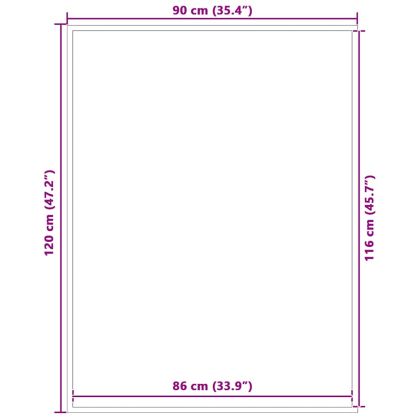 Изтривалка, синя, 90x120 см