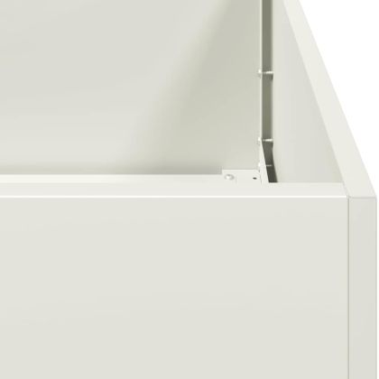 Кашпа, бяла, 120x80x40 см, стомана