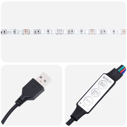 Нощно шкафче за стена с LED осветление, дъб сонома