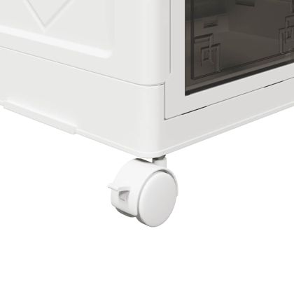 Кутия за съхранение с колела на 3 нива 75 L 64x39,5x110,5 cm