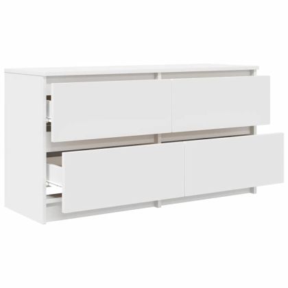ТВ шкаф бял 100x35x54 cm Изработена дървесина