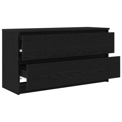 ТВ шкаф черен 100x35x54 cm Изработена дървесина