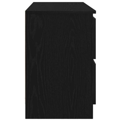ТВ шкаф черен 100x35x54 cm Изработена дървесина
