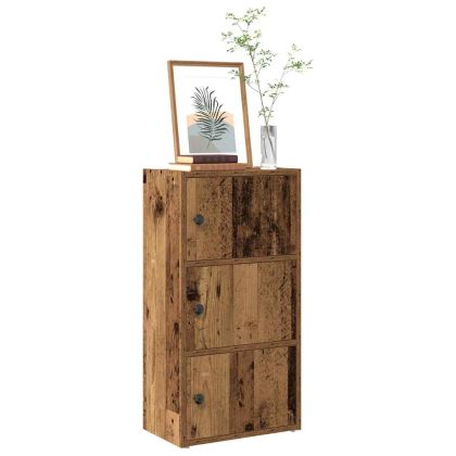 Библиотека, старо дърво, 40x24x77 см, инженерно дърво