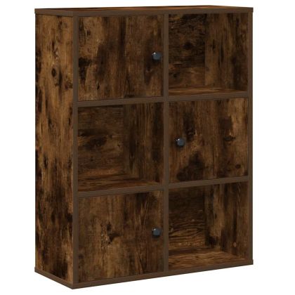 Библиотека, опушен дъб, 60x24x76,5 см, инженерно дърво