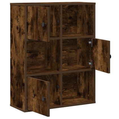 Библиотека, опушен дъб, 60x24x76,5 см, инженерно дърво