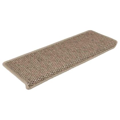 Самозалепващи стелки за стълби вид сизал 30бр 65x21x4см пясъчни