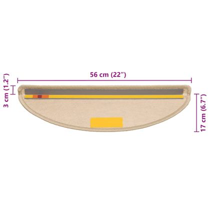 Самозалепващи стелки за стълби сизал 30бр 56x17x3 см