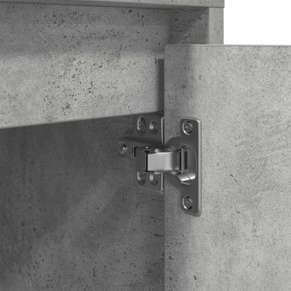 Нощни шкафчета с LED осветление 2 бр., бетонно сиво 38x34x50 cm