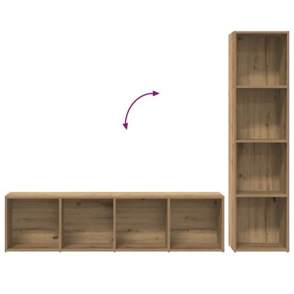 Книжни шкафове 3 бр Artisan Oak Engineered Wood