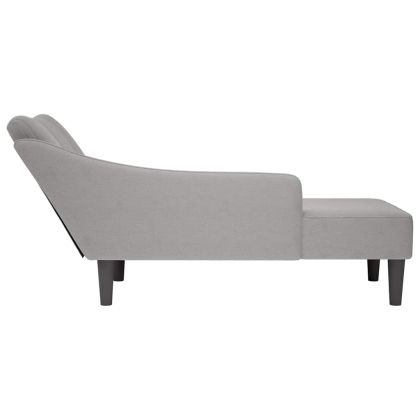 Шезлонг с десен подлакътник Cloud Grey Fabric