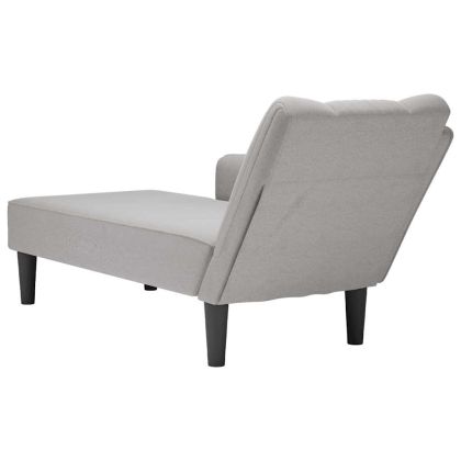Шезлонг с десен подлакътник Cloud Grey Fabric
