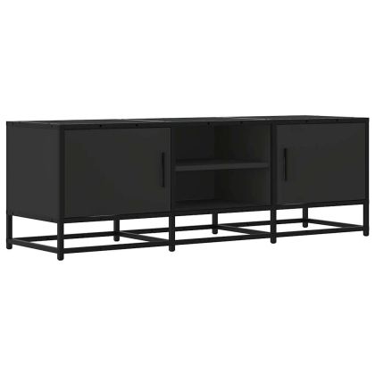 ТВ шкаф черен 120x35x41 cm Изработена дървесина и метал