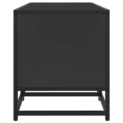 ТВ шкаф черен 120x35x41 cm Изработена дървесина и метал