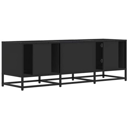 ТВ шкаф черен 120x35x41 cm Изработена дървесина и метал