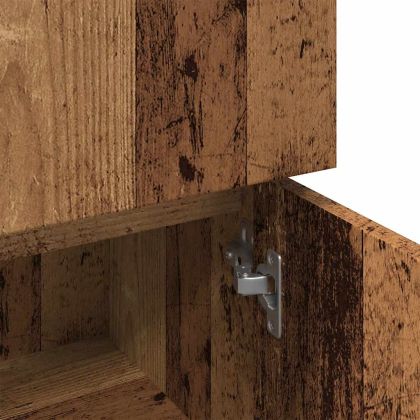 Шкаф за баня от старо дърво 30x30x95 cm Инженерна дървесина