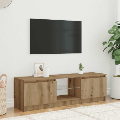 ТВ шкаф с LED осветление Дъб Artisan 140x40x36 cm