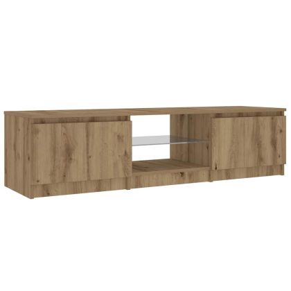 ТВ шкаф с LED осветление Дъб Artisan 140x40x36 cm