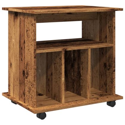 Шкаф за търкаляне от старо дърво 60x45x60cm Инженерна дървесина