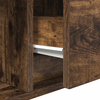 ТВ шкаф опушен дъб 60x31x25,5 cm инженерна дървесина