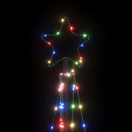 LED коледна елха 339 светодиода Цветни 187 см