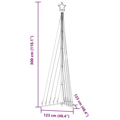 LED коледна елха 495 светодиода синьо 300,5 см