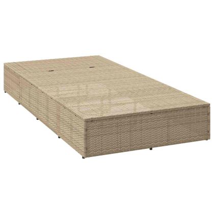Шезлонг с плаваща възглавница Beige Poly Rattan