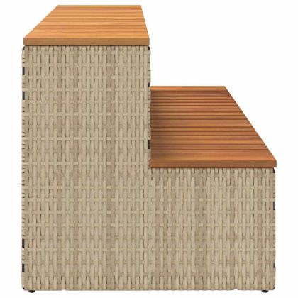 Стъпало за джакузи Beige 100x50x50,5 cm Поли ратан
