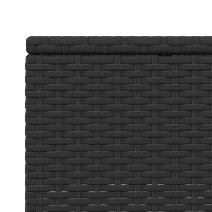 Шезлонг с плаваща възглавница Black Poly Rattan