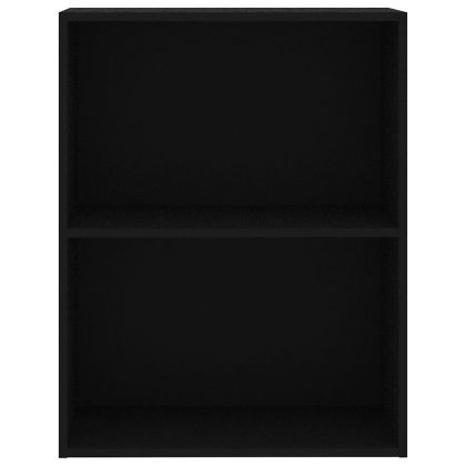 Шкаф за книги Черен 60x30x76,5 cm Инженерна дървесина