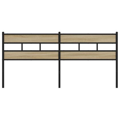 Резервна табла за легло Sonoma Oak 193 cm Желязо и инженерна дървесина