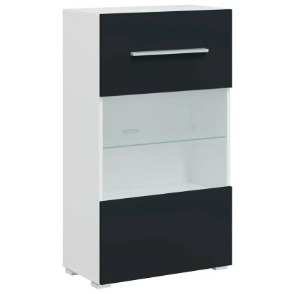 5 броя ТВ шкафове с LED осветление Мат Индиго инженерно дърво