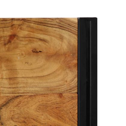 табла за глава 100 cm масивна дървесина акация и желязо