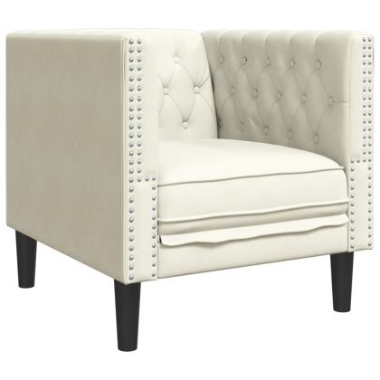 Комплект диван от 3 части Chesterfield Cream Faux Leather