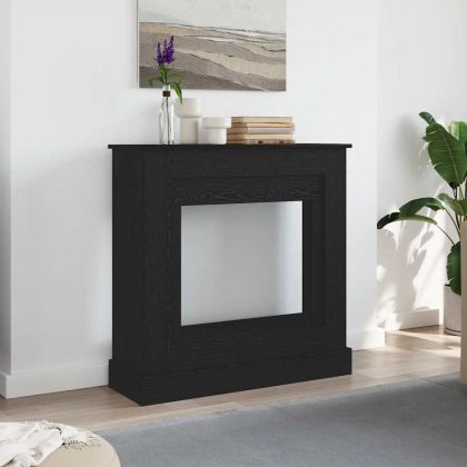Камина Surround Черен дъб 90x30x90 cm Инженерна дървесина