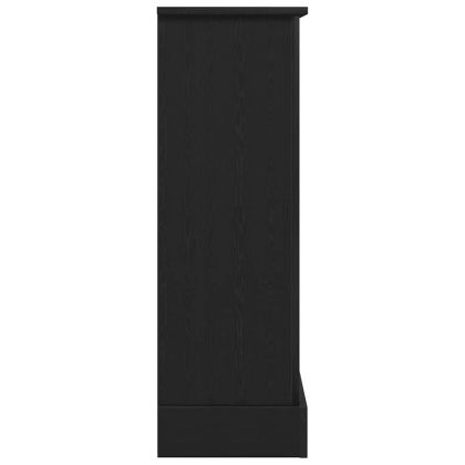 Камина Surround Черен дъб 90x30x90 cm Инженерна дървесина